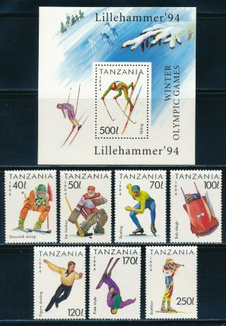Tanzania - Lillehammer Olympic Games Mnh Sports Set Skiing (1994)
