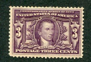 1904 U.  S.  Scott 325 Three Cent Louisiana Purchase Expo Stamp Hinged