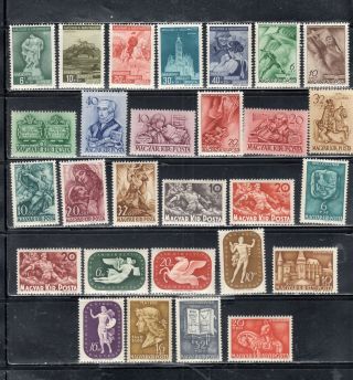 Hungary Magyar Poste Europe Stamps Hinged Some Sets Lot 546
