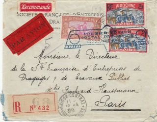 Indochina China To France Experimental Air Cover 1929