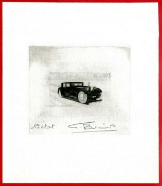 Monaco 1975 984,  1st Stage Die Proof On Thin Paper,  Voisin,  Automobile,  Car