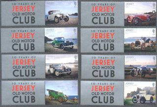 Jersey - Old Motor Club Anniv - Vintage Cars Mnh Set 2016