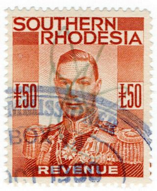 (i.  B) Southern Rhodesia Revenue : Duty Stamp £50