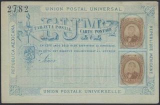 Mexico,  1882.  Post Card H&g 1n Mazatlan,