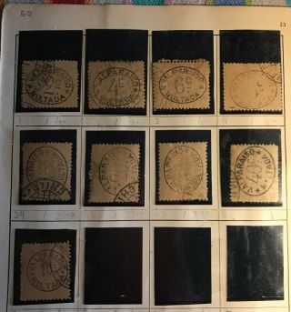 Chile,  1894 Complete Set Postage Due Stamps ValparaÍso Multada Handstamped