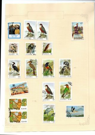 2 Old Zambia Mainly Bird Life Pages