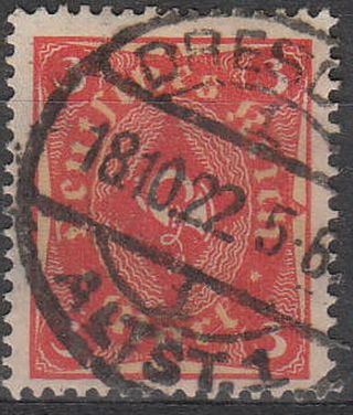 Stamp Germany Reich Mi 192 Sc 178 1921 Posthorn Two - Colored Empire