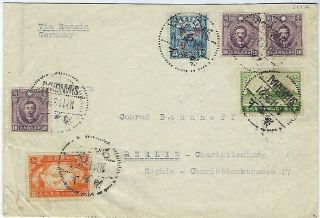 China 1947 Multi Franked Cover Shanghai To Berlin Via Russia