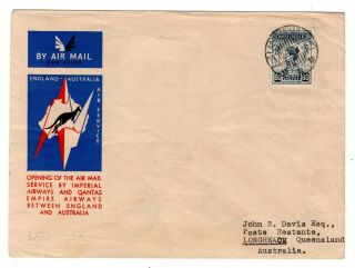 1934 Netherlands Indies To Australia Imperial Airways First Flight Cover.
