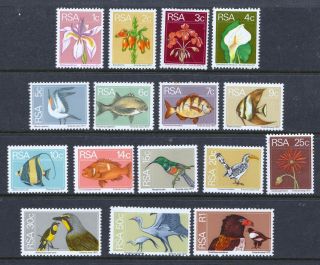 South Africa 1974 Flowers Birds & Fish - Full Mnh Set - Cat £16.  35 - (26)