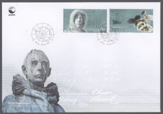 Norway 2011 Fdc Centenary Of The First Men At The South Pole - Antarctic Theme