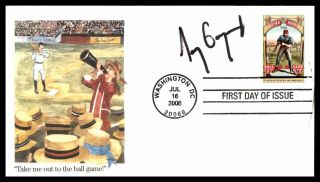 Mayfairstamps Us Fdc 2008 Baseball Autographed Take Me Out To The Ball Game Firs