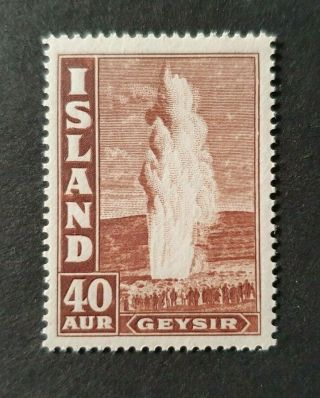 Early Geysir 40aur Vf Mnh Iceland Island Islande V236.  12 Start 0.  99$