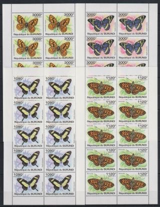R940.  10x Burundi - Mnh - Insects - Butterflies - 2011
