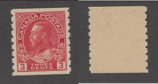 Mnh Canada 3 Cent Kgv Admiral Die 1,  Wet Printing Coil Stamp 130 (lot 15719)