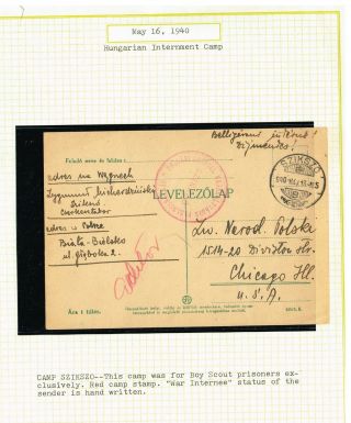 Hungary Wwii Pow Military Internment Camps Censored Boy Scouts (yluj1,  8