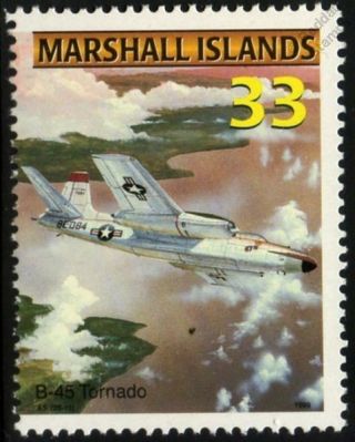 Usaf North American B - 45 Tornado Jet Bomber Aircraft Airplane Stamp
