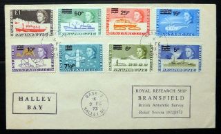 British Antarctic Territory 5c To £1 On Halley Bay Research Cover Base 2 Bp575