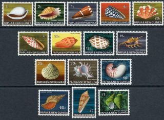 Papua Guinea: 1968 Sea Shells (265 - 279) 15 - Stamp Set Mnh