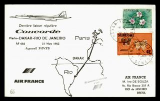 Dr Who 1982 Senegal To Brazil Concorde Flight Air France C130909
