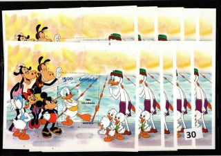 == 10x Grenada - Mnh - Disney - Olympics