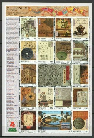 Ec105 Micronesia Millennium 0 - 1000 Science Technology Of Ancient China 1sh Mnh