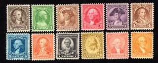 Usa 1932 Set Of Stamps Scott 704 - 715 Mh Cv=22$