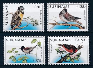 [su 951] Suriname 1997 Birds - Owl,  Finch,  Pigeon Mnh