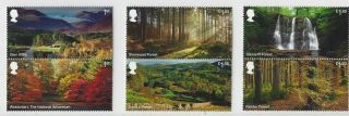 Great Britain 2019 Forests Set Of 6 In Pairs Unmounted,  Mnh