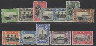 St.  Lucia Sg113/24 1936 Definitive Set Mtd