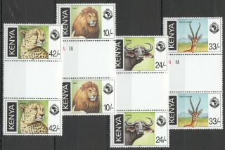 U80 1998 Kenya Fauna Wild Animals 730 - 33 Michel 9,  4 Euro Gutter 2set Mnh
