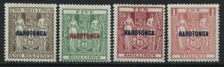 Rarotonga Overprinted Cook Islands 1931 1/6d To £1 High Value Set O.  G.
