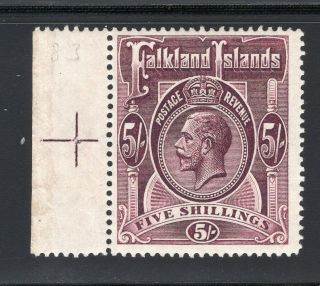 1912 - 20 Falkland Isl.  Sc 38a.  Sg 67b. ,  Lightly Hinged,  Vf.