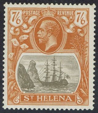 St Helena 1922 Kgv Ship 7/6