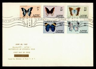 Dr Who 1967 Ethiopia Butterfly Fdc C130046