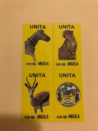 Unita Angola Block Of 4 Stamps - Mnh