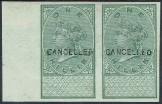 Bechuanaland 1888 Qv 1/ - Imperf Proof Pair Stamps Mnh
