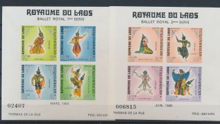 Lk48242 Laos Imperf Traditional Clothing Folklore Sheets Mnh