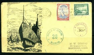 Bermuda 1943 Hamilton To Us.  Censor Cover.  With Olsen Cachet
