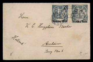 Dr Who 1922 Germany Ovpt Pair Abbach To Arnheim E51552