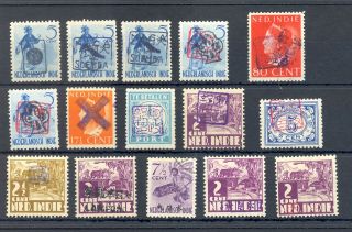 Indonesia - Japan Occupation Dutch Indies - Ned Indie 15 St.  Unsorted F/vf - - @2