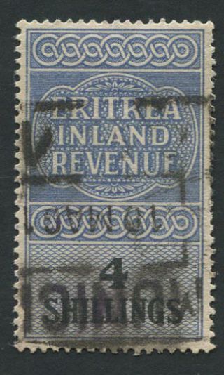 Eritrea B.  I.  O.  C.  Revenue - 1943 Inland Revenue 4sh