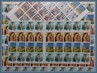140 X 2nd Class Mixed Stamps Unfranked Peelable Paper & Full Gum Fv £85.  40