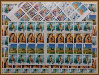 140 x 2nd Class Mixed Stamps Unfranked Peelable Paper & Full Gum FV £85.  40 3