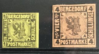 Germany States: Bergedorf 1861 Issues Mlh