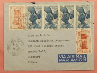 1950 French West Africa Ouagadougou Cancel Airmail Upper Volta To Usa