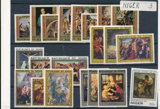D280789 Niger Paintings Selection Of Mnh Stamps