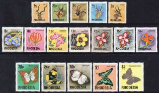 Rhodesia Mnh 1974 Flora And Fauna Definitives