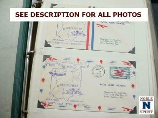 NobleSpirit (9176) Fantastic US Airmail,  1st Flight Covers 3x Albums 3