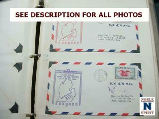 NobleSpirit (9176) Fantastic US Airmail,  1st Flight Covers 3x Albums 4